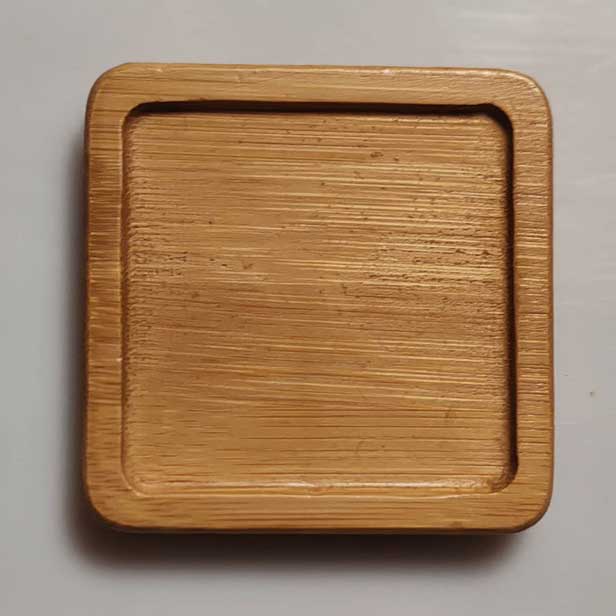 （訳あり）【竹製単角茶托Ｂ級グレード　1個】