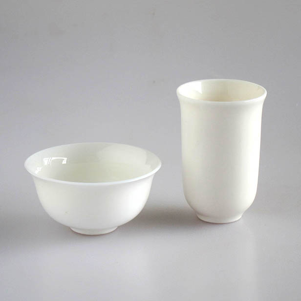 中国茶器【品茗杯・聞香杯白磁Ｄ(小) １セット】