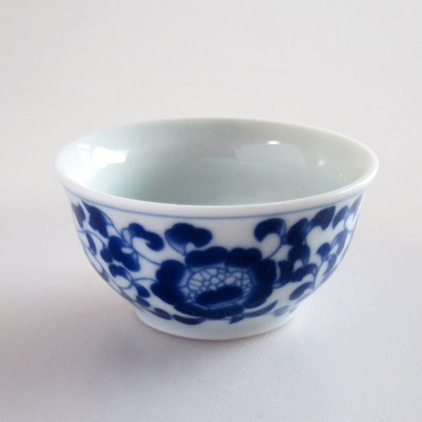 中国茶器【青花唐草品茗杯Ｂグレード　1個】